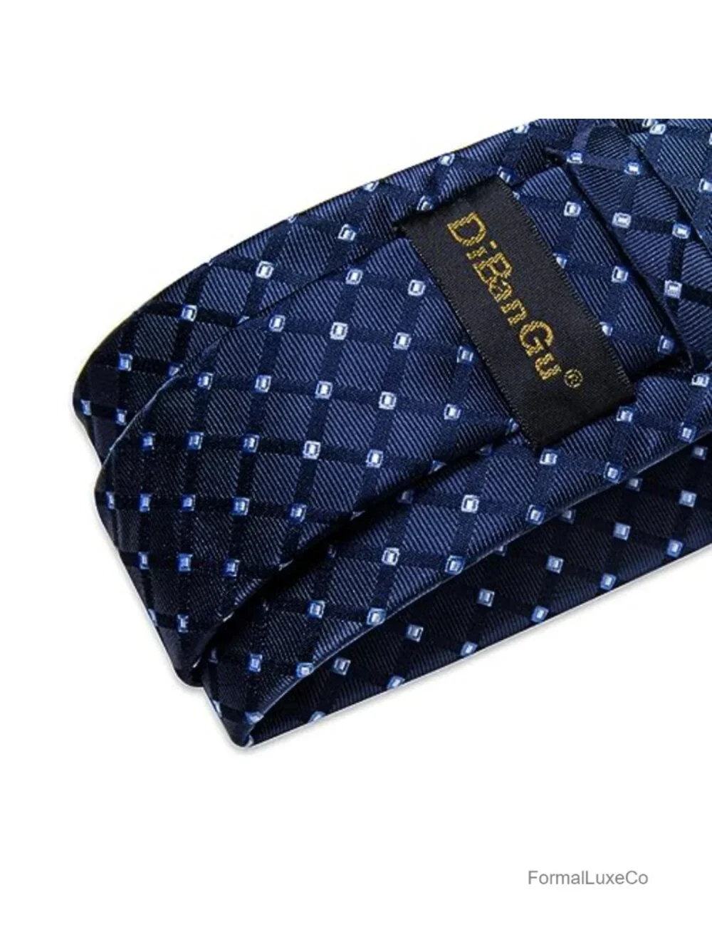 Silk Necktie Set with Pocket Square Cufflinks Tie Clip Gift Box Wedding